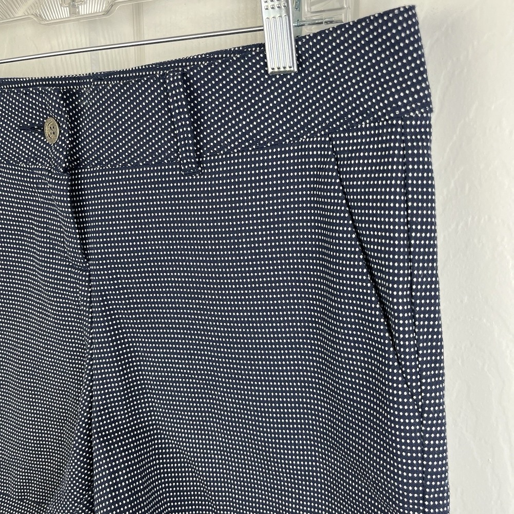 The Limited Chino Golf Shorts Navy Blue White Dots Pockets Button Women's Size 8 - Picture 3 of 13
